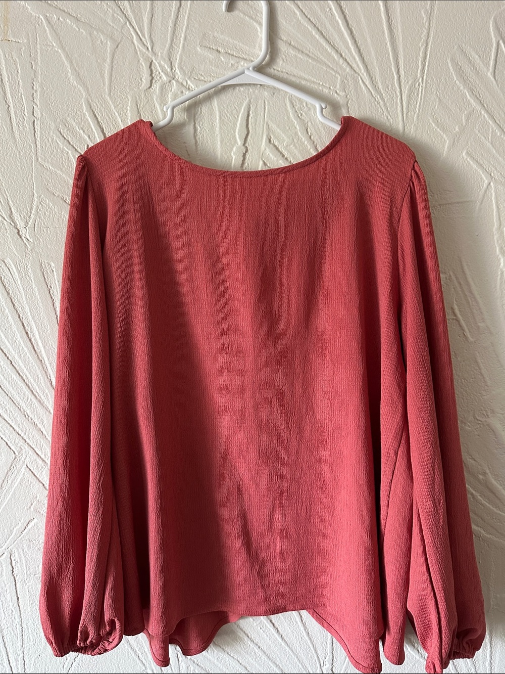 LuLaRoe Long Sleeve Scoop Neck Blouse - Coral
